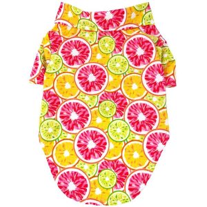 Hawaiian Citrus Slices Colorful Camp Dog Shirt