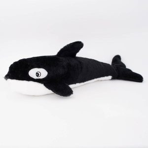 Jigglerz Killer Whale Plush Squeaky Dog Toy