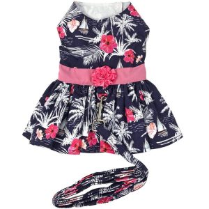 Moonlight Sails Dog Harness Dress w/ Matching Leash