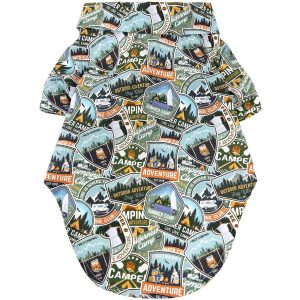 Hawaiian Camping Adventure Dog Shirt
