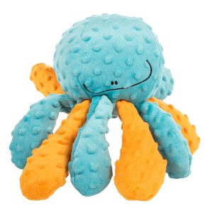 Crazy Tugs Octopus Squeaky Plush Dog Toy