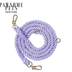 HANDS FREE DOG ROPE LEASH - PURPLE LOVE