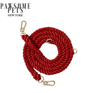 HANDS FREE DOG ROPE LEASH - SPANISH RED