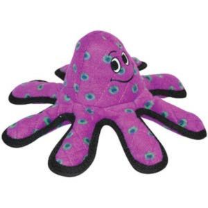 Tuffy Ocean Creature Series Lil' Oscar Purple Octopus Durable Tough Dog Toy