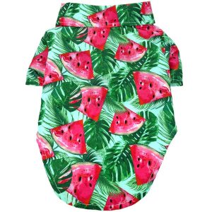 Hawaiian Juicy Watermelon Camp Dog Shirt