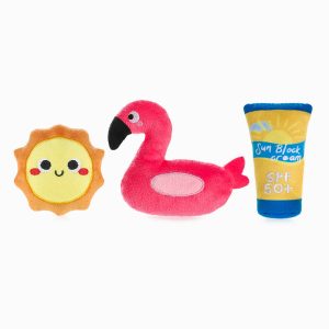Beach Daze Barkin' Beach Plush Dog Toy Set - 3 Pc