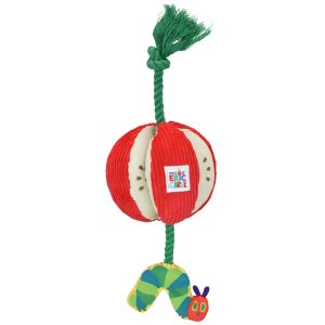 Very Hungry Caterpillar Juicy Red Apple Rope Tug Plush Squeak Dog Toy
