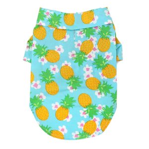 Hawaiian Pineapple Luau Camp Dog Shirt