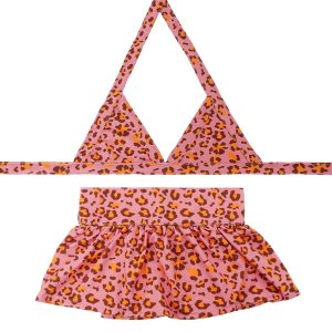 Pink Cheetah Print Dog Bikini - 2 Piece