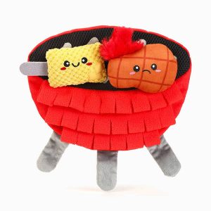 Beach Daze BBQ Grill Interactive Plush Dog Toy - 3 Pc