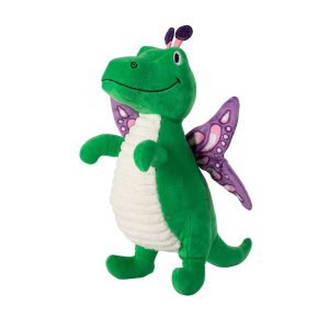 Flutter Rex Purple Butterfly Wings Plush Squeak Dog Toy