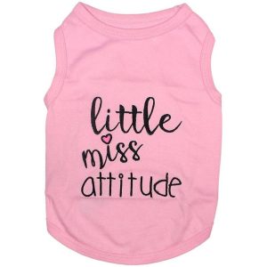 Little Miss Attitude Pink Dog Tee