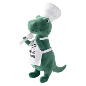 BBQ Rex Nice to Meat You Plush Squeak Dog Toy
