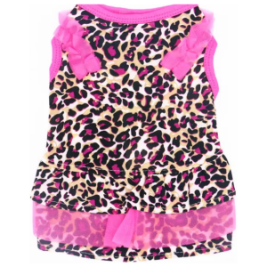 Hot Pink Leopard Dog Dress
